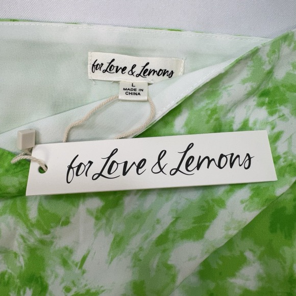 NEW For Love & Lemons Devon Mini‎ Dress Large Cut Out Y2K One Shoulder Sexy $198 - Picture 11 of 16